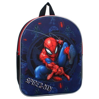 Spiderman 3D Rucksack Schulrucksack mit großem Hauptfach und verstellbaren Schulte