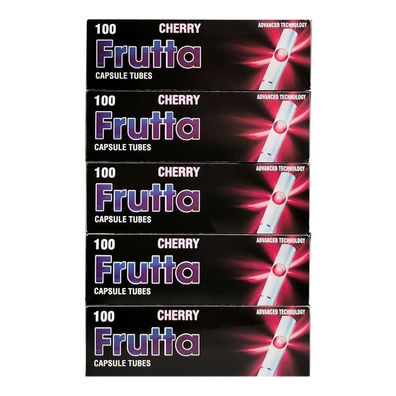 5 x Frutta Cherry / Kirsche Click-Zigarettenhülsen Filter Hülsen