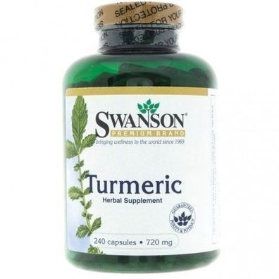 Swanson Kurkuma 720mg - 240 Kapseln - Unterstuetzt die Gelenkgesundheit & Entzuend