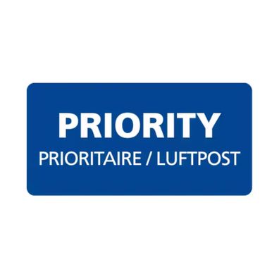 10-2000x Priority Luftpost Aufkleber Post Etiketten Sticker für Briefe & Pakete