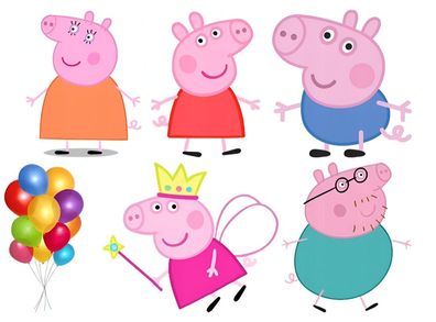 Peppa Pig Schwein Essbar Tortenaufleger Torte Geburstag Zuckermasse + NAME p19