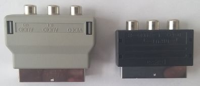 AV Adapter TV Scart Adapter 3 fach Cinch Chinch Audio Video SNES N64 NGC Wii PS1/2/3