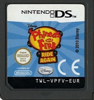 Phineas & Ferb Volle Fahrt! Disney Nintendo DS DSL DSi 3DS 2DS NDS NDSL