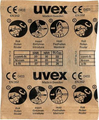 Uvex Gehörschutzstöpsel X-Fit 2112087 Grün Snr 37 Db (21120)-M (100 Stück)