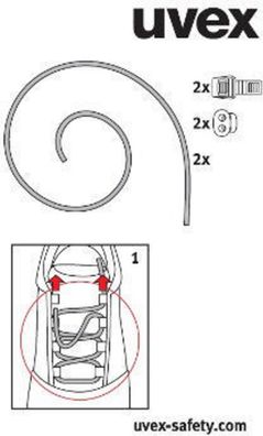 Uvex Zubehör Elastische Schnürsenkel Mit Schnellverschluss 95912 Weite