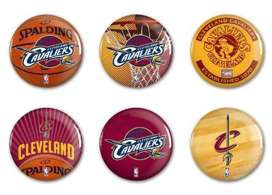Cleveland Cavaliers Button 6er Pack Basketball Multicolor