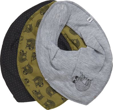 Pippi Babywear Kinder Lätzchen Bandana Bib Uni AOP (3er Pack)