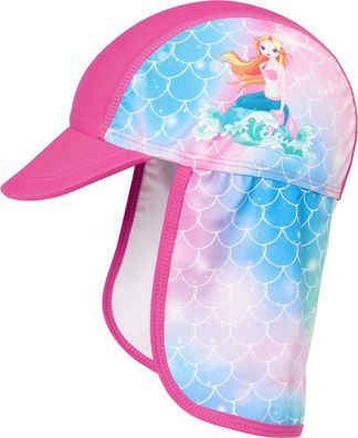 Playshoes Kinder UV-Schutz Mütze Meerjungfrau Pink