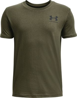 Under Armour Jungen UA Sportstyle Kurzarm-Oberteil mit Logo links an der Brust