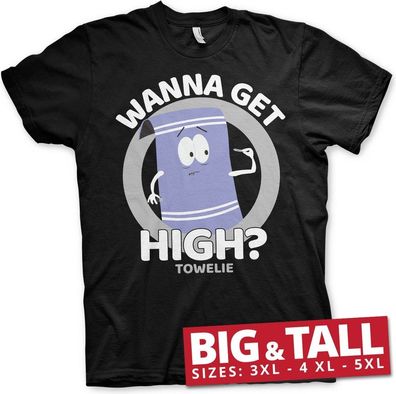 South Park Towelie Wanna Get High Big &amp; Tall T-Shirt Black