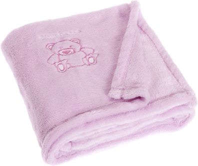 Playshoes Kinder Fleece-Decke Bär Rosa