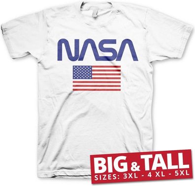 NASA Old Glory Big &amp; Tall T-Shirt White
