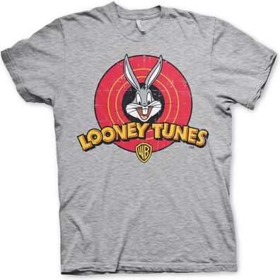 Looney Tunes Distressed Logo T-Shirt Heather-Grey