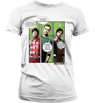 The Big Bang Theory TBBT Superhero Quips Girly T-Shirt Damen White