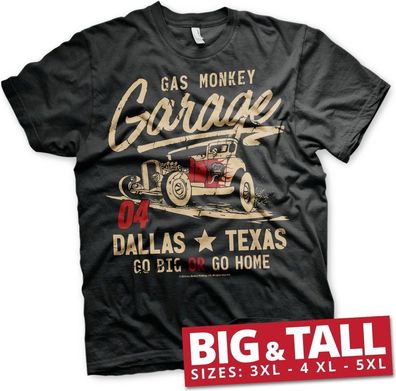 Gas Monkey Garage GMG Go Big Or Go Home Big &amp; Tall T-Shirt Black