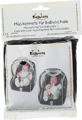 Playshoes Kinder Mückennetz für Baby-Trage Schwarz