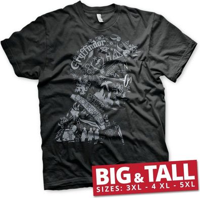 Harry Potter Wordings and Symbols Big &amp; Tall Tee T-Shirt Black