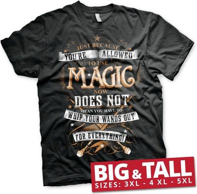 Harry Potter Magic Big &amp; Tall T-Shirt Black