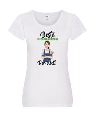 Beste Mechatronikerin | KFZ | Werkstatt v2 Damen Shirt Weiß
