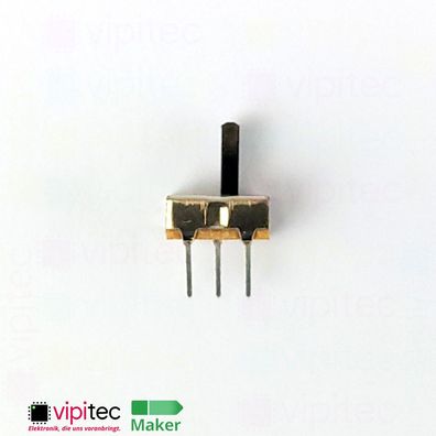 THT Schiebeschalter 8,5x3,7x3,5mm | mit 6 mm Hebel | 30V 50 mA 2 Positionen SPDT