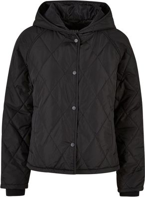 Urban Classics Damen Ladies Oversized Diamond Quilted Hooded Jacket