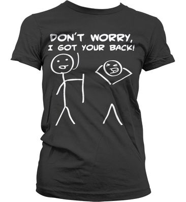 Hybris Don't Worry, I Got Your Back! Girly T-Shirt Damen Black