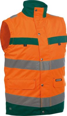 Dassy Warnschutz Weste Bilbao PES70 Neonorange/Flaschengrün
