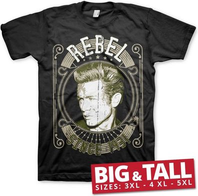 James Dean Rebel Since 1931 Big &amp; Tall T-Shirt Black