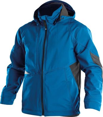 Dassy Softshell-Jacke Gravity PES21 Azurblau/Anthrazitgrau