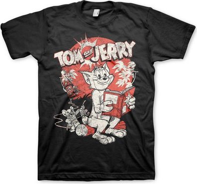 Tom &amp; Jerry Vintage Comic T-Shirt Black