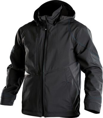 Dassy Softshell-Jacke Gravity PES21 Schwarz/Anthrazitgrau