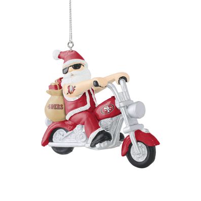 NFL San Francisco 49ers Santa on Motorcycle Baumkugel Anhänger Ornament ...0505