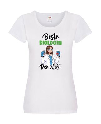 Beste Biologin | Biologie | Naturforscherin v2 Damen Shirt Weiß