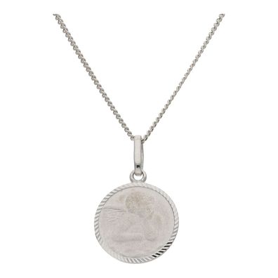 JuwelmaLux Anhänger 925/000 Sterling Silber, Schutzengel rhodiniert JL22-02-0306