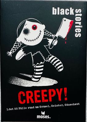 black stories Creepy! Moses Partyspiel Kartenspiel Ratespiel Rätselspiel