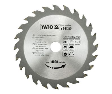 Kreissägeblatt 130 x 2,8/2,0 x 16 mit 24 Zähne WZ