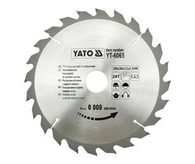Kreissägeblatt 205 x 2,6/1,6 x 18 mit 24 Zähne WZ