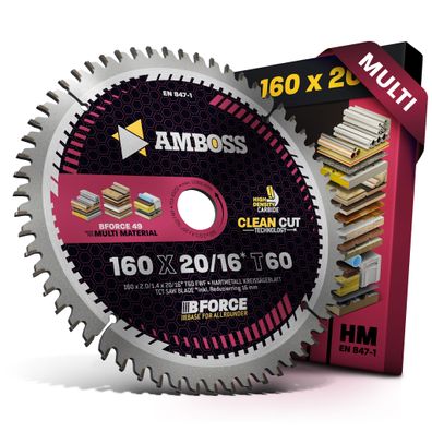 Allround Kreissägeblatt 160 x 2,0/1,4 x L 20/16 mit 60 Zähnen FWF neutral