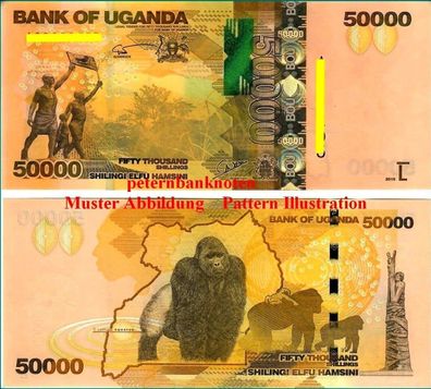 Uganda 50000 Shillings 20.15 Unc. P. 54c #64990#
