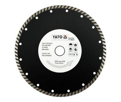 Diamanttrennscheibe 230 x 3,1 x 22,2 Turbo , Yato