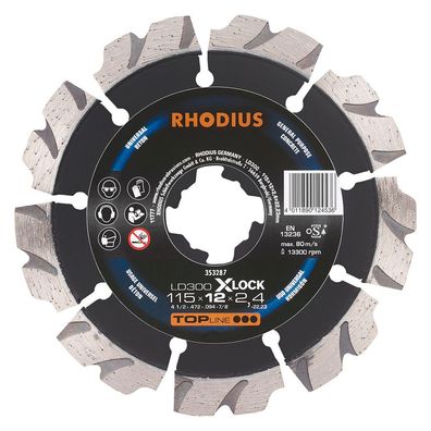 Diamanttrennscheibe 125 x 2,4 mit X-LOCK , LD300 für Beton