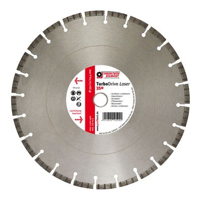 Diamanttrennscheibe D 350 x L 25,4 Turbo Drive Laser