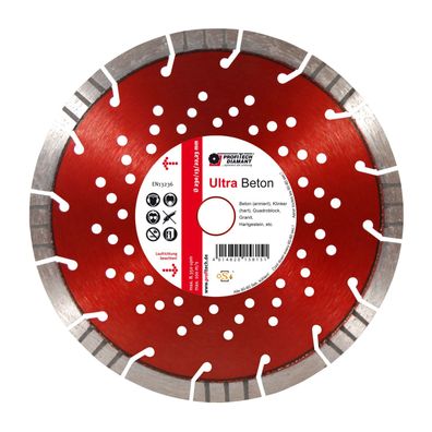 Diamanttrennscheibe D 150 x 22,2 Ultra Beton , Turbo