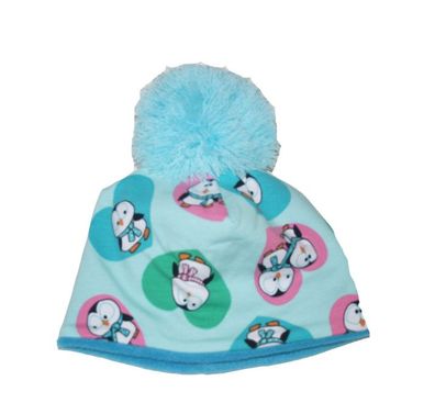 Bommelmütze Mint / Pinguin * Kindermütze Farbgewitter