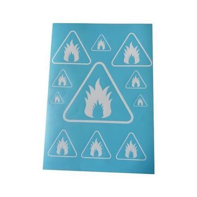 Airbrush Klebeschablone Schablone Stencil Film Set Feuer Mask blau transparent A4/A3