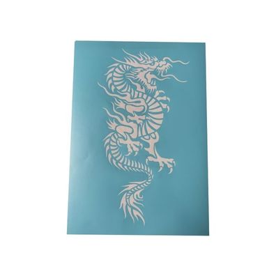 Airbrush Klebeschablone Schablone Film Set Drache 22 Mask blau transparent A4/A3