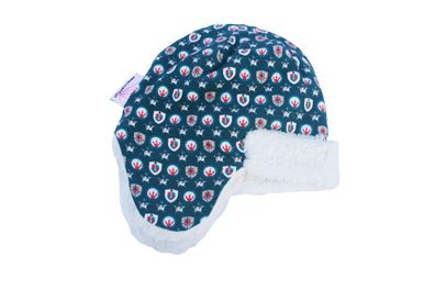 Trendige Mütze mit Rittermuster, Babymütze, Farbgewitter, Farbgewitter Babymütze,