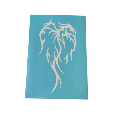 Airbrush Klebeschablone Schablone Stencil Film Set Drache 11 Mask blau transparent