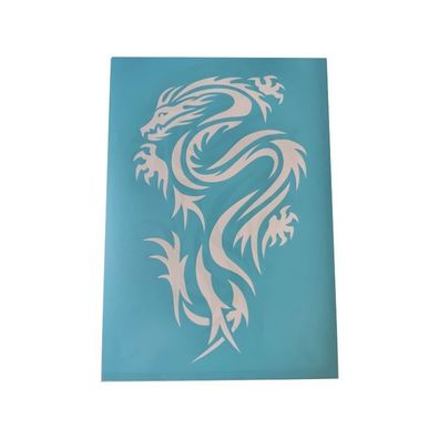Airbrush Klebeschablone Schablone Stencil Film Set Drache 1 Mask blau transparent