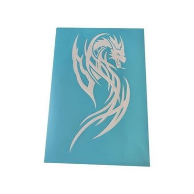 Airbrush Klebeschablone Schablone Stencil Film Set Drache 10 Mask blau transparent